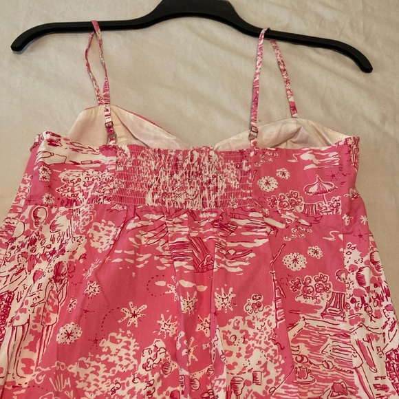 Lilly Pulitzer Sundress Cotton Retro Print Pink size 6 - Picture 2 of 4
